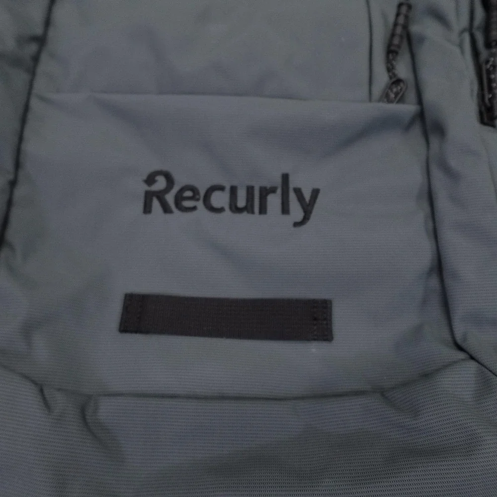 Timbuk2 Backpack Gray 19in Laptop Mens Travel Work Recurly Logo Daypack Bag